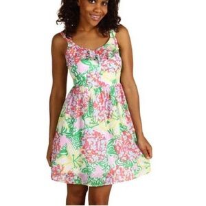 Lilly Pulitzer | Peggy Ruffle Smocked Mini Sundress | Mariposa Print‎ | Size 8